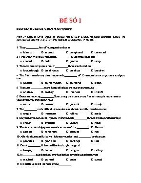 Đề thi học sinh giỏi môn Tiếng Anh Lớp 12 (Có đáp án)